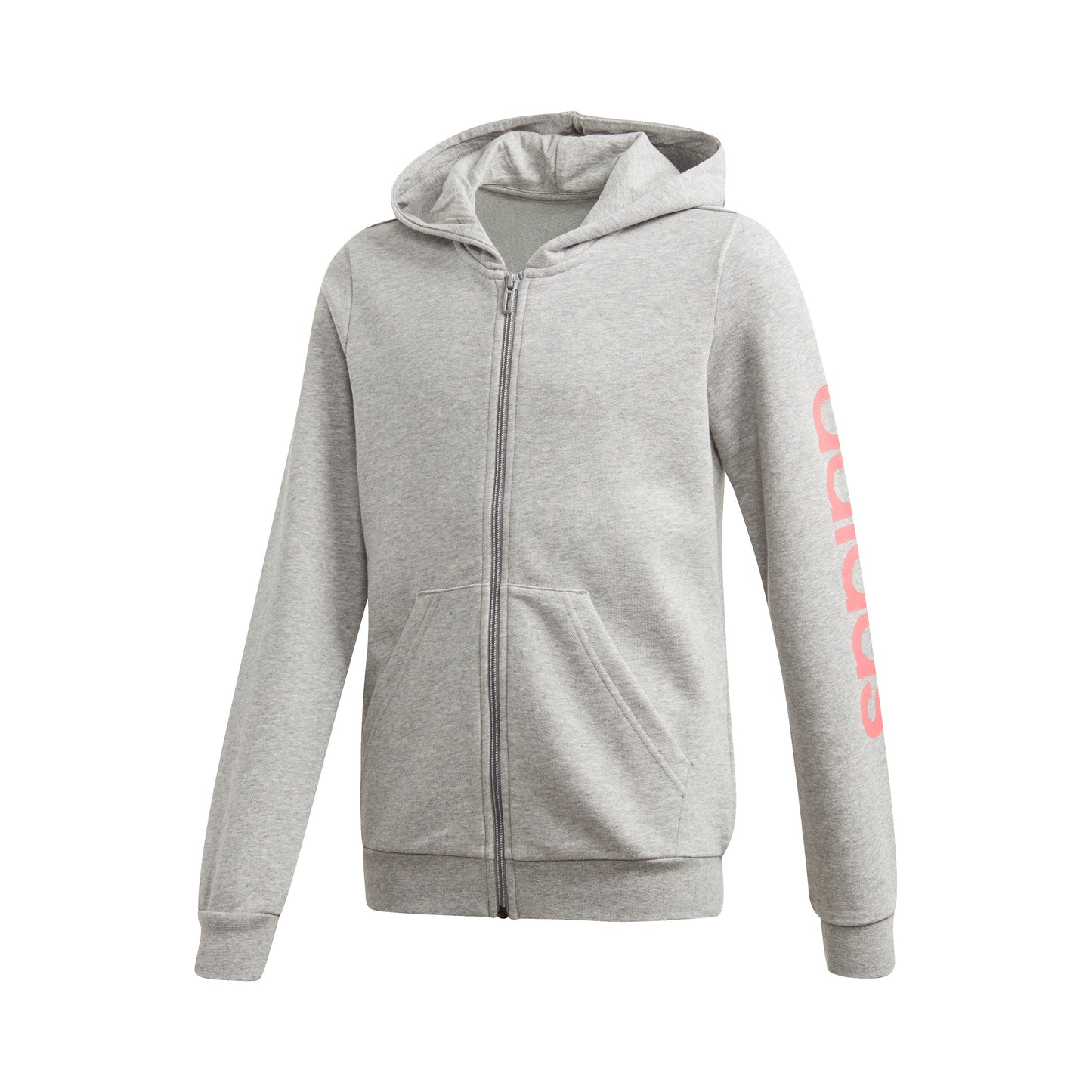 adidas Linear Sportjas Meisjes - lichtgrijs, koraal