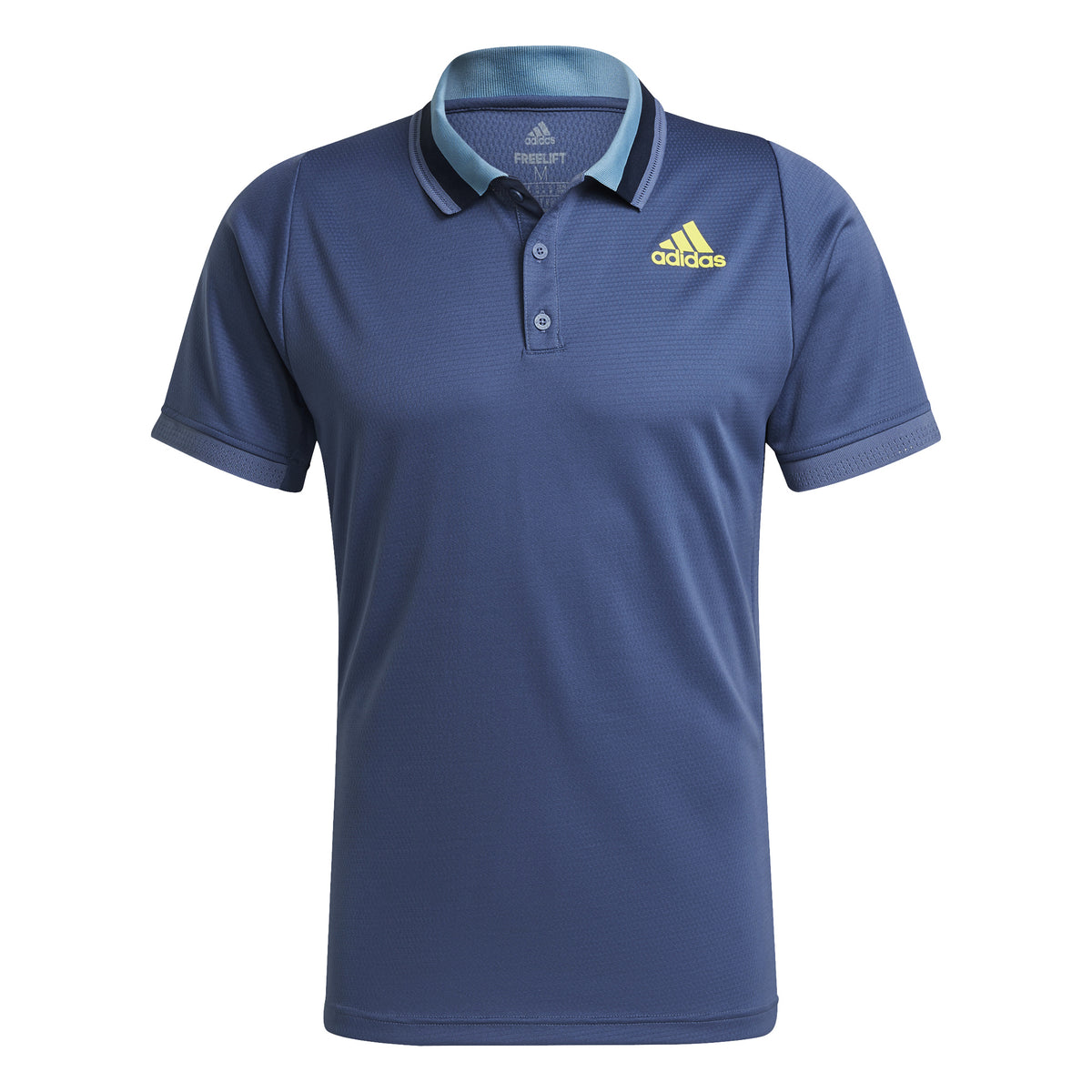 adidas Primeblue Freelift Heather Polo Heren - donkerblauw, geel