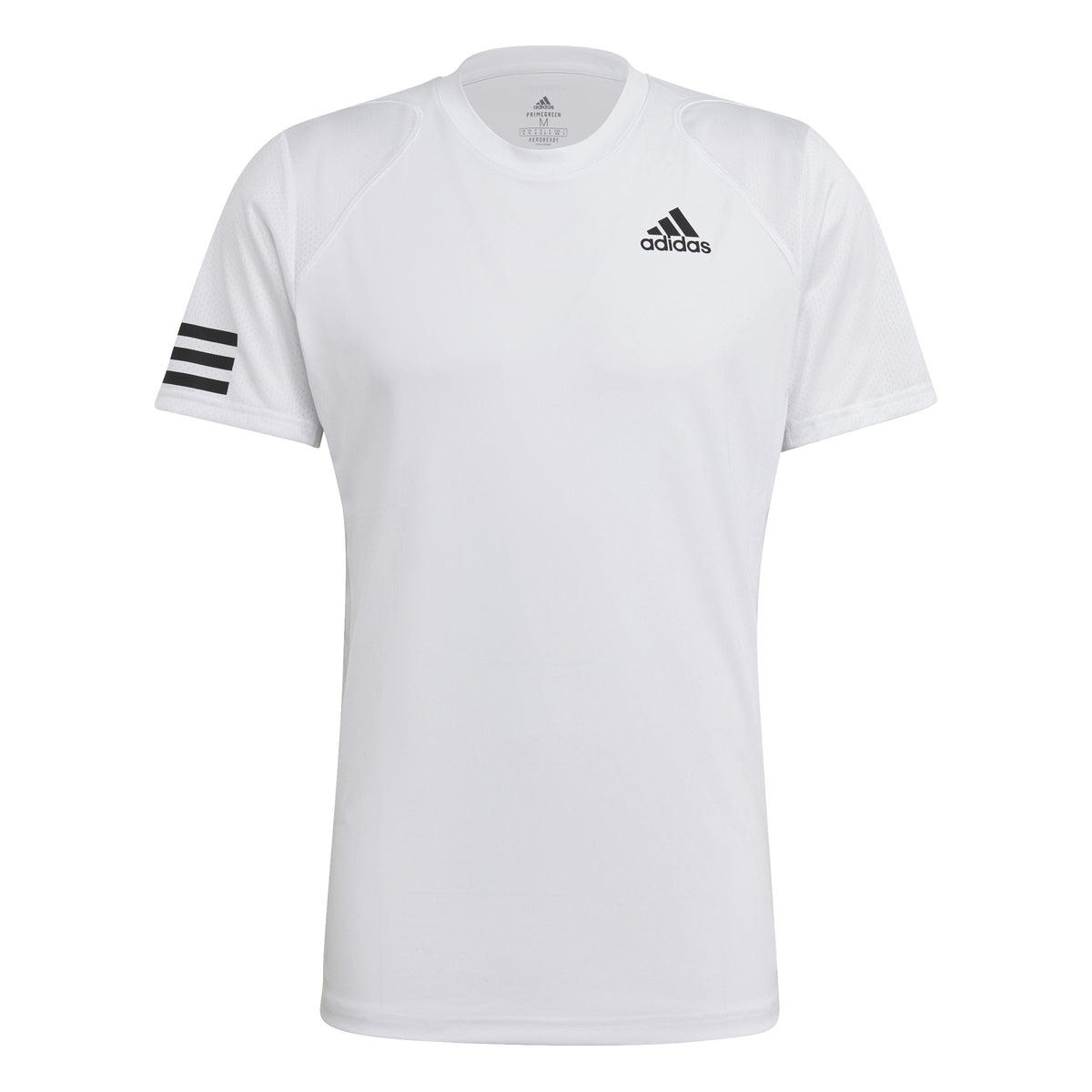 adidas Club 3 Stripes T-shirt Heren - wit, zwart