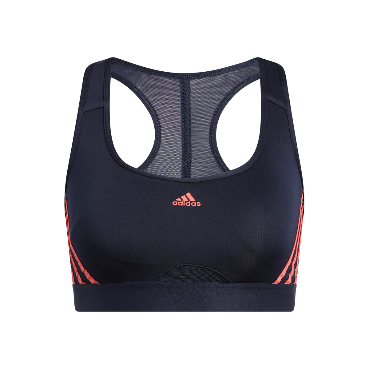 adidas 3Stripes Mid Stripes Brushed Sport-bh Dames - donkerblauw, pink