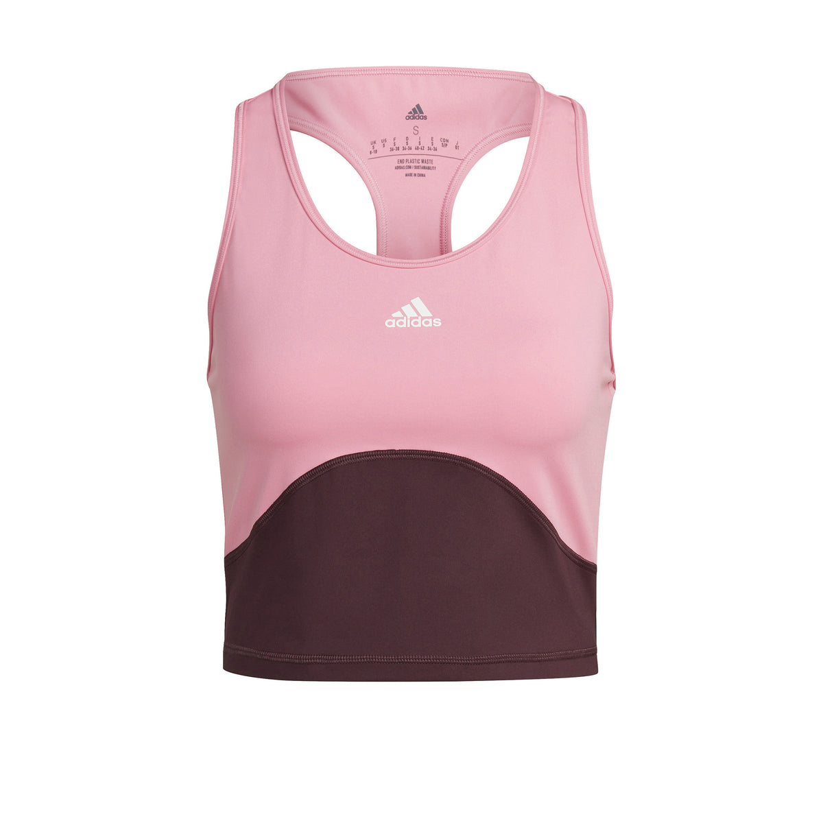 adidas High Intensity Cropped Tanktop Dames - pink,