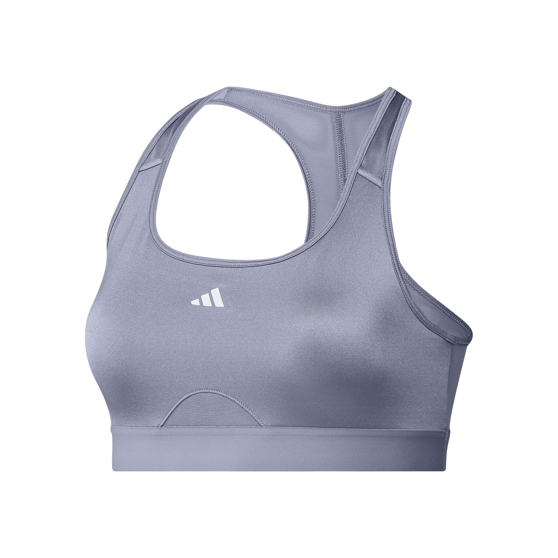 adidas PowerReact Training Medium Support Sport-bh Dames - zilver