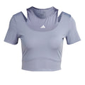 HIIT AEROREADY Crop Training T-shirt Dames - grijs,