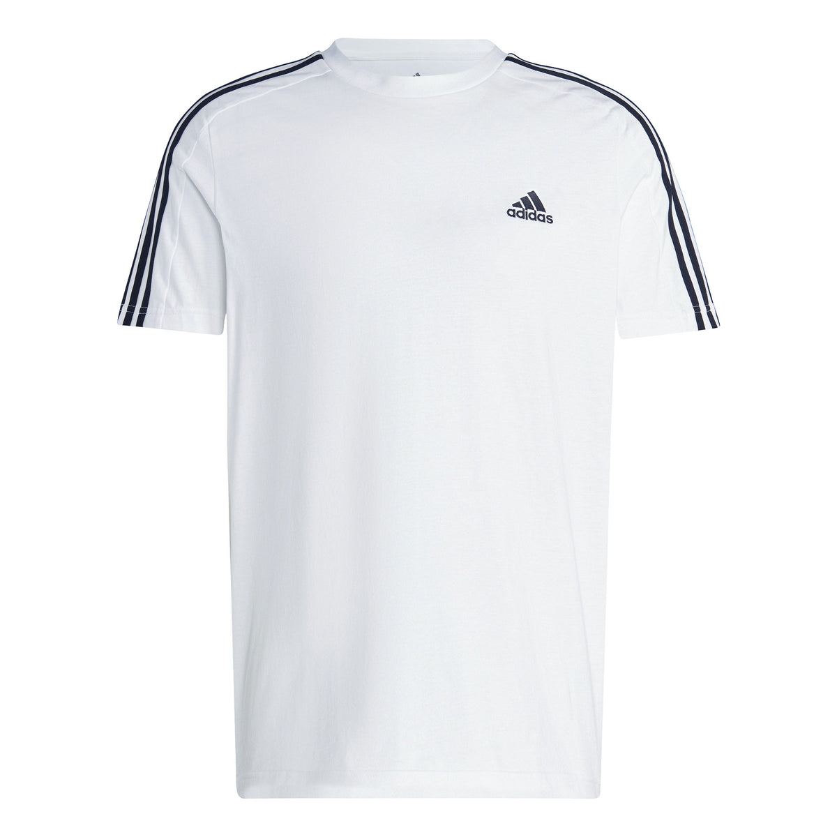 adidas 3Stripes T-shirt Heren - wit, zwart