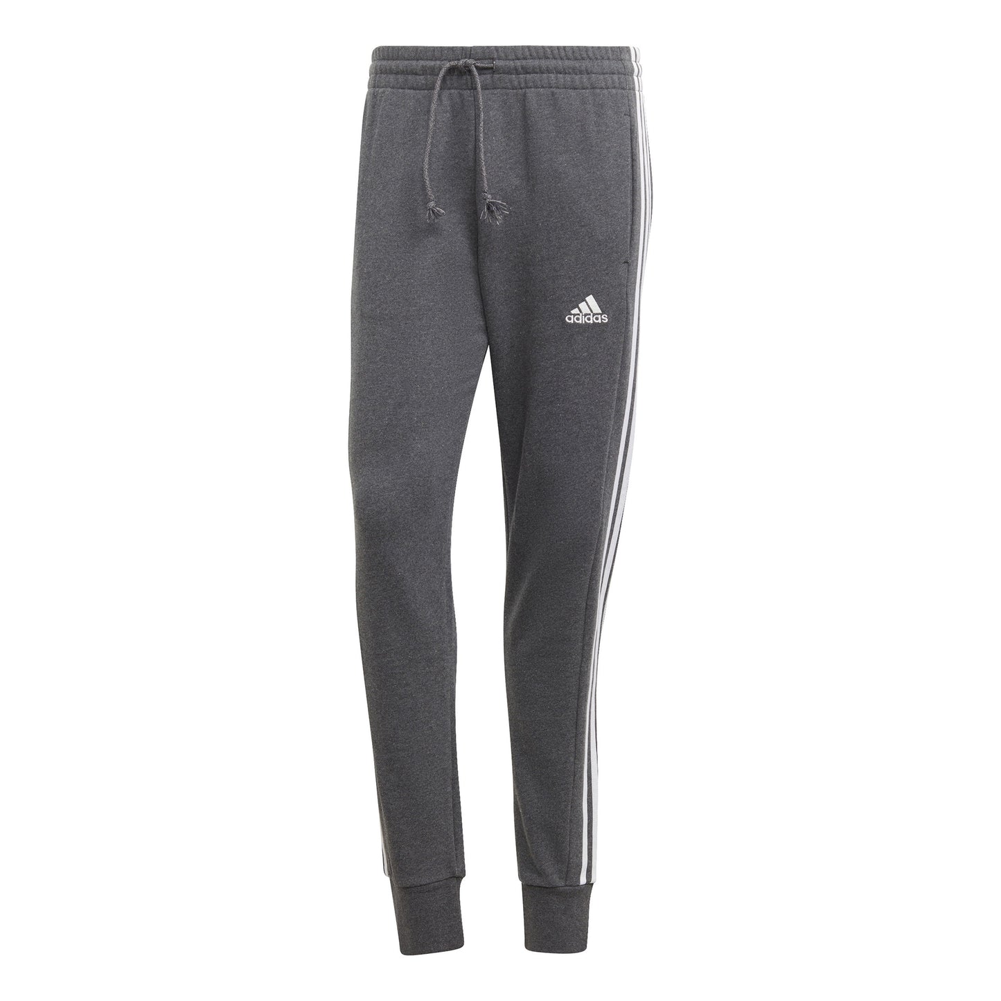 adidas French Terry Tapered Cuff 3-Stripes Trainingsbroek Heren - grijs, wit