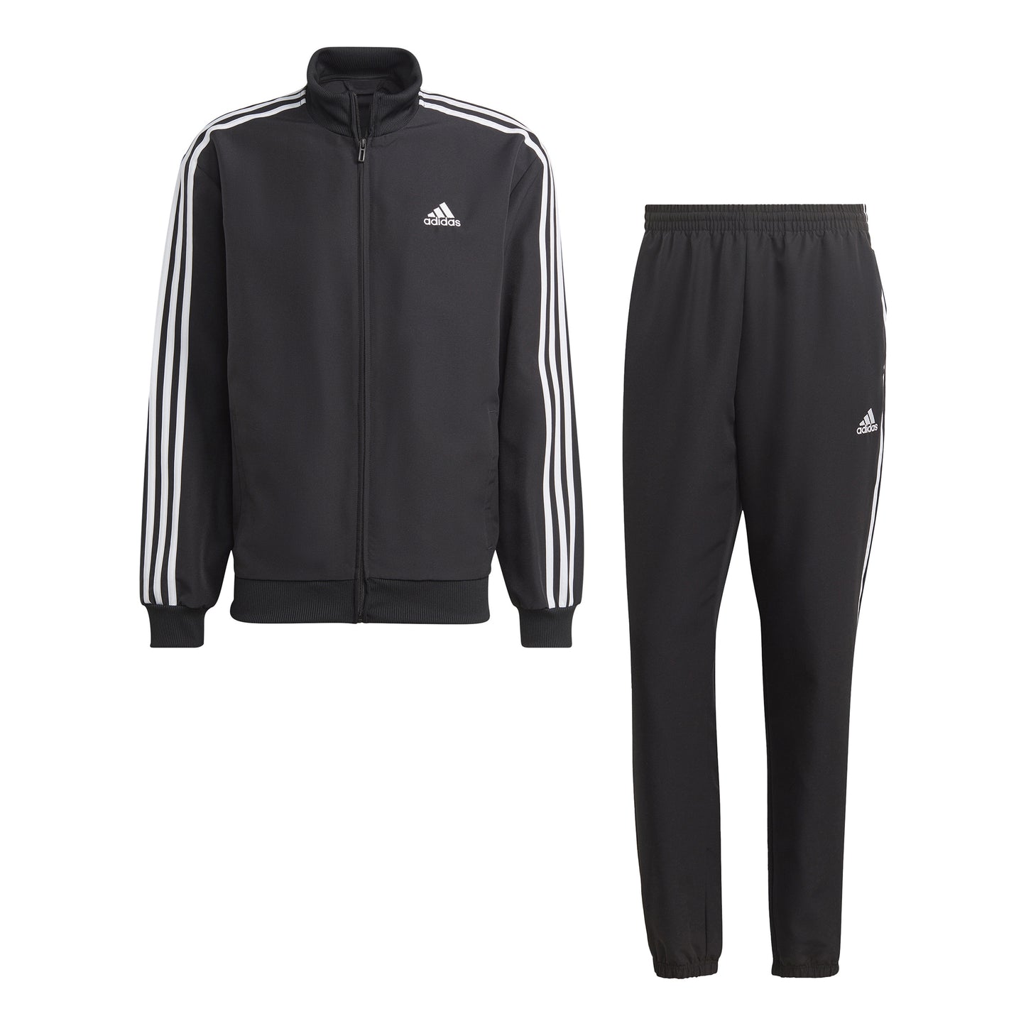 adidas 3Stripes Woven Trainingspak Heren - zwart, wit