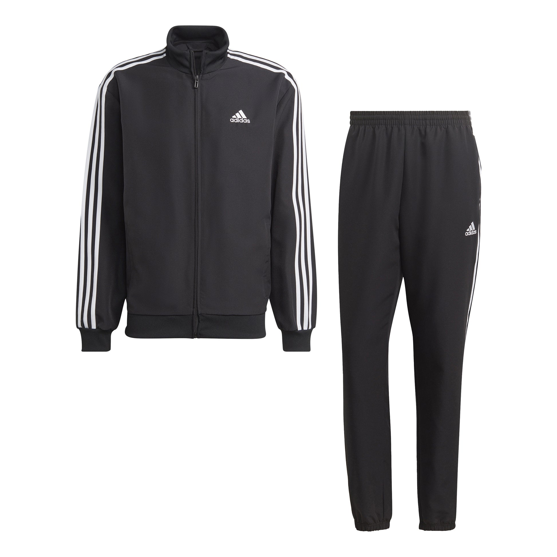 adidas 3Stripes Woven Trainingspak Heren - zwart, wit