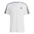 Essentials Train 3-Stripes Training T-shirt Heren-Wit,Zwart