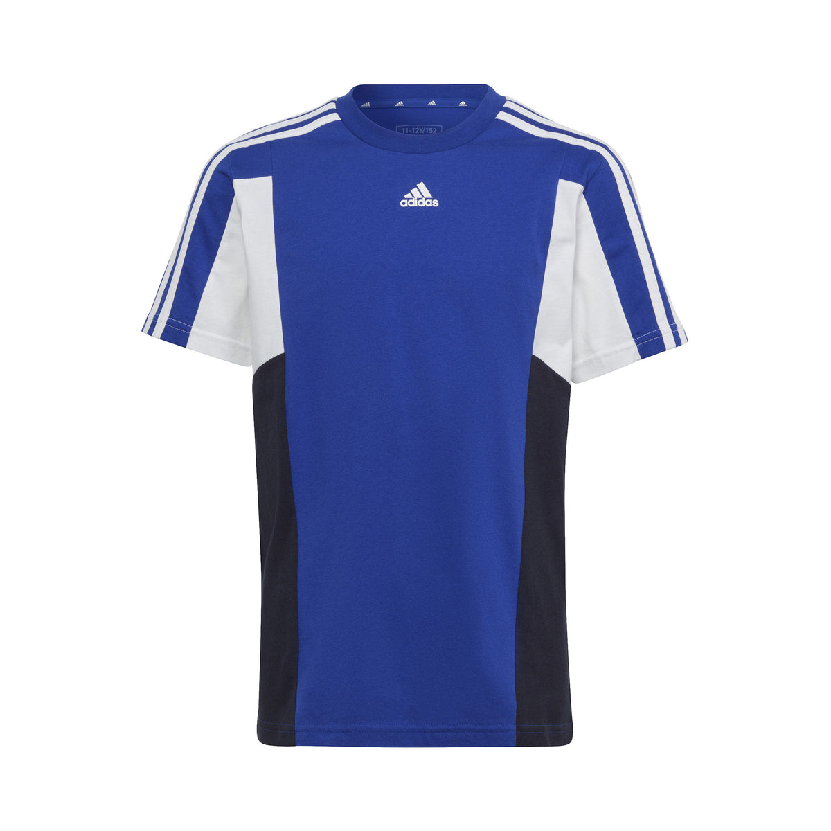 adidas Colorblock 3-Stripes Regular Fit T-shirt Jongens - blauw, wit