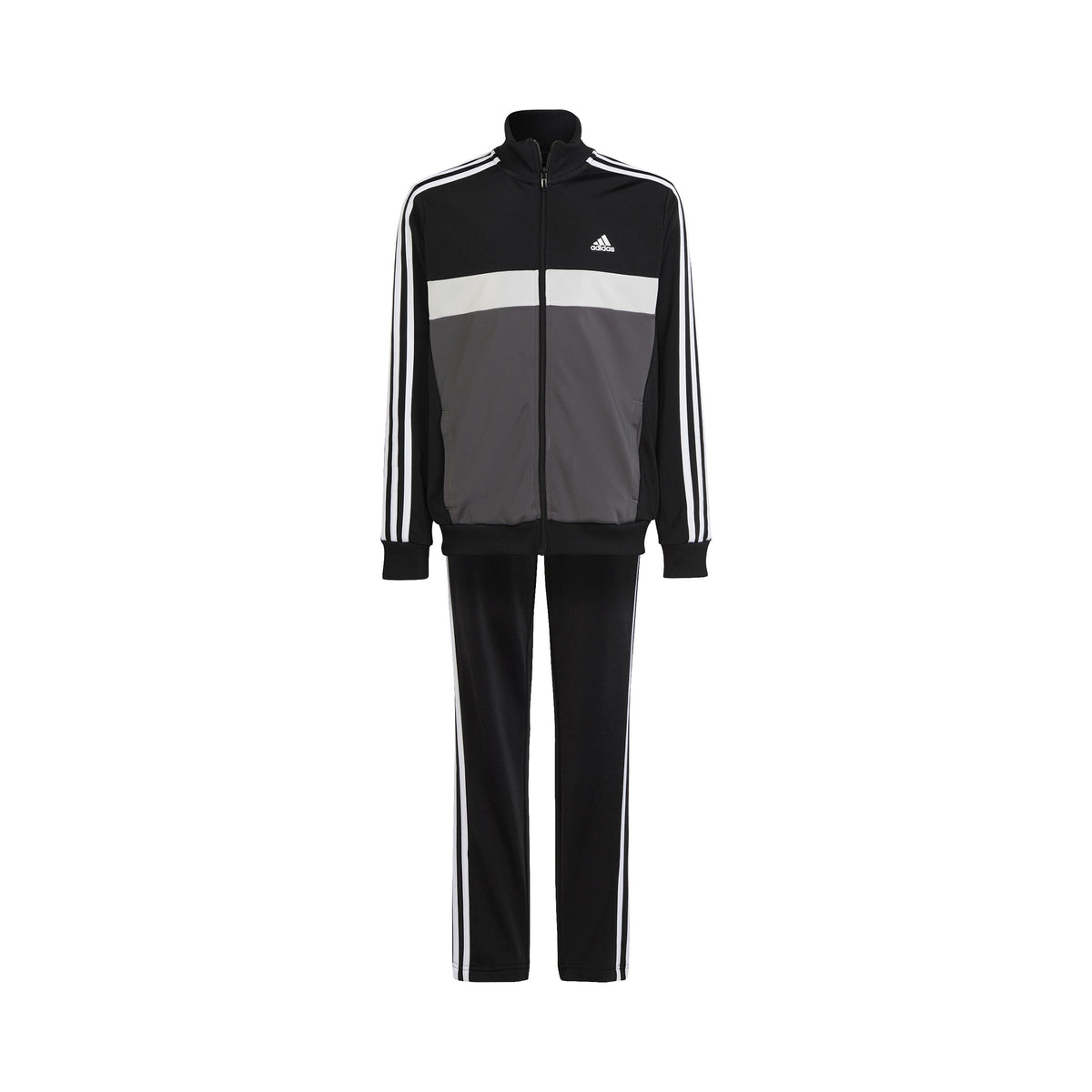adidas 3Stripes Trainingspak Kinderen - zwart, grijs