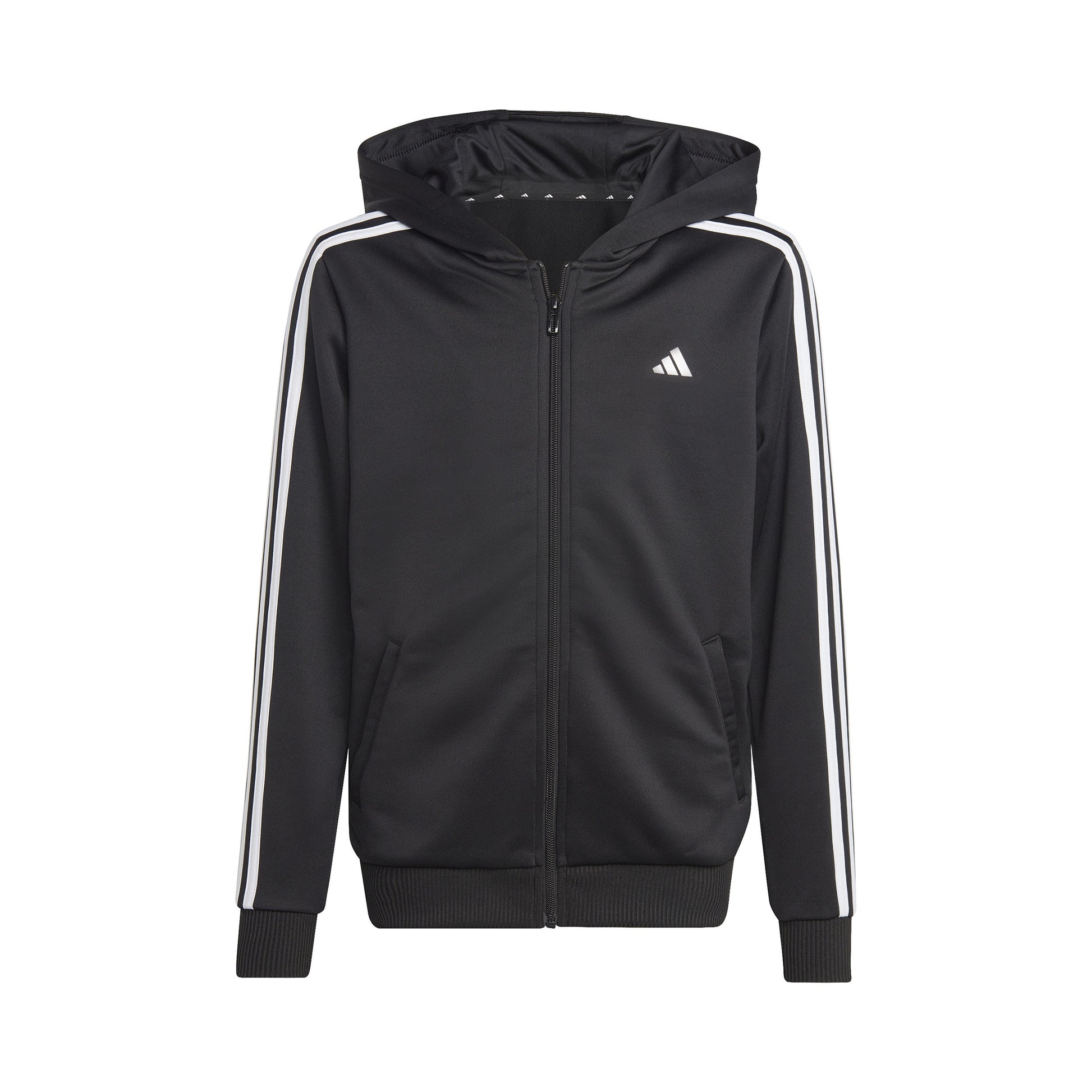 adidas Training ES 3 Stripes Full-Zip Sportjas Kinderen - zwart, wit