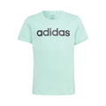 Linear T-shirt Meisjes - mint, zwart