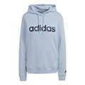 Linear French Terry Sweater met capuchon Dames - blaugrau, donkerblauw