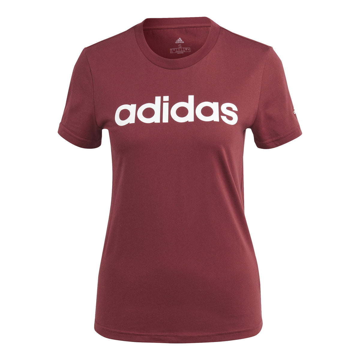 adidas Linear T-shirt Dames - rood, wit