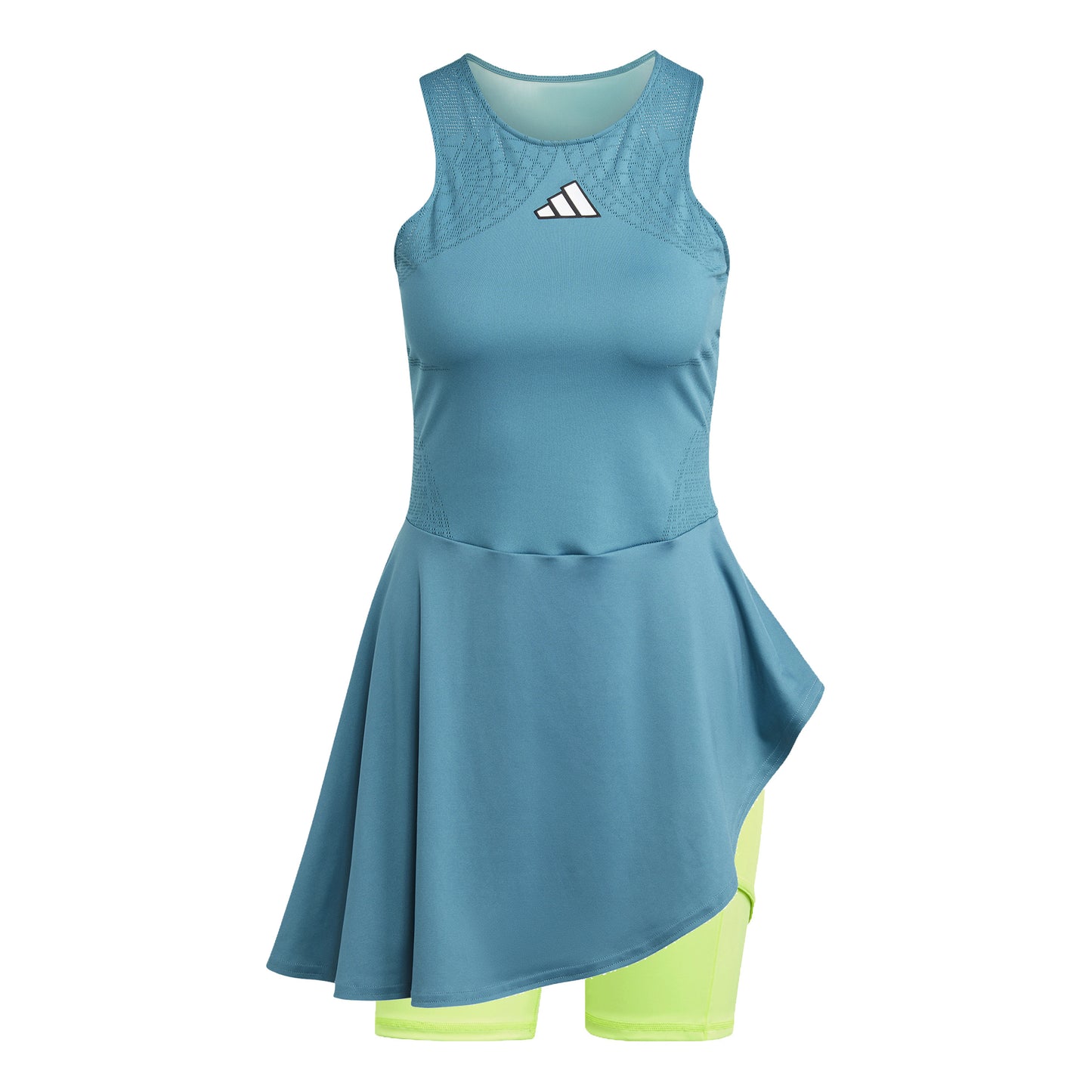 adidas Pro Jurk Dames - petrolblauw, limoen