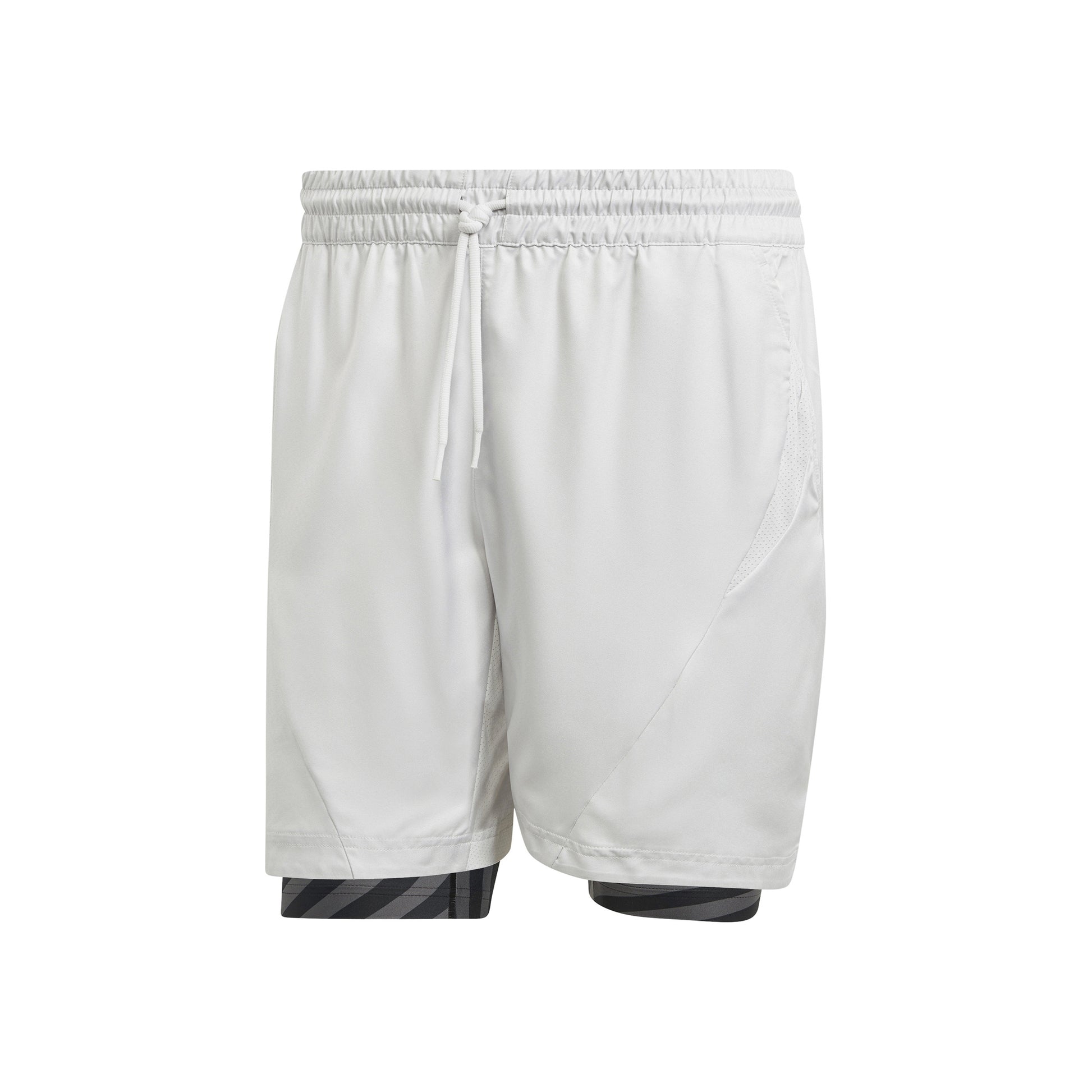 adidas 2in1 Pro Shorts Heren-Lichtgrijs,Zwart