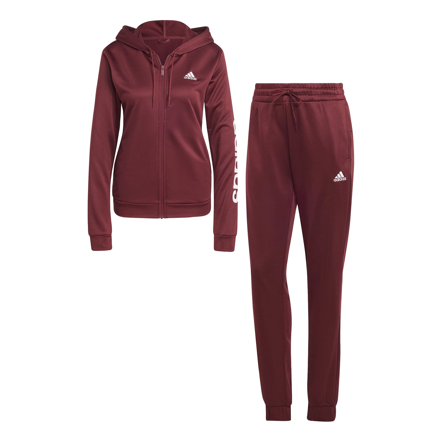 adidas Linear Trainingspak Dames - rood,