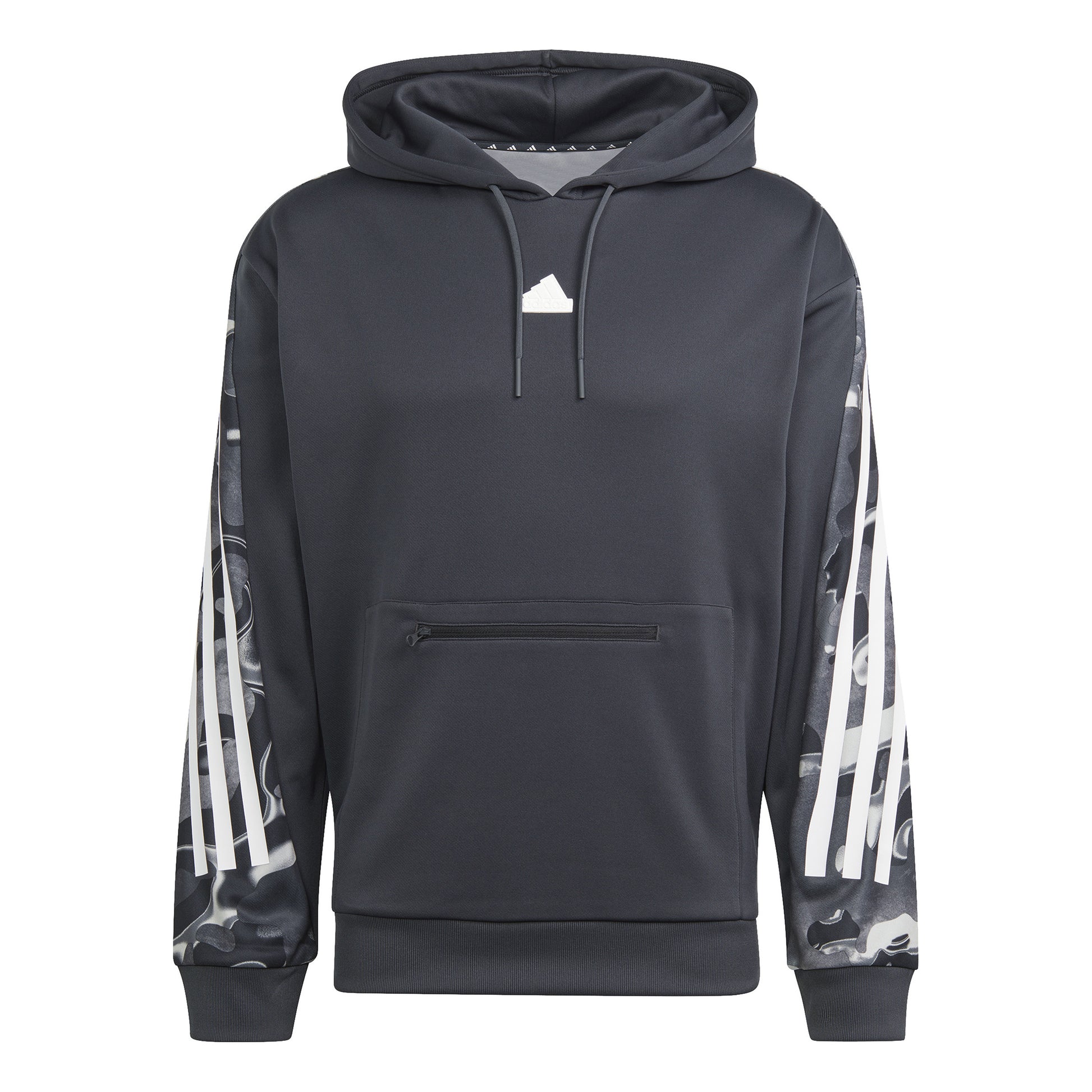 adidas Future Icon AOP Sweater met capuchon Heren - zwart, wit