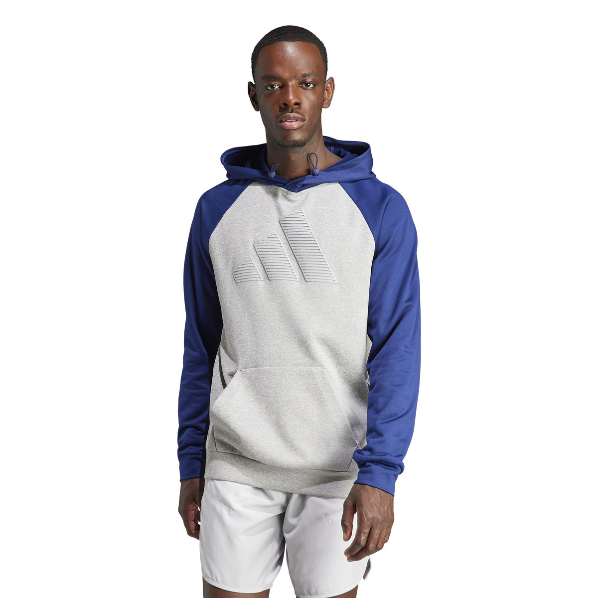 adidas GG Big Logo Sweater met capuchon Heren - grijs, donkerblauw