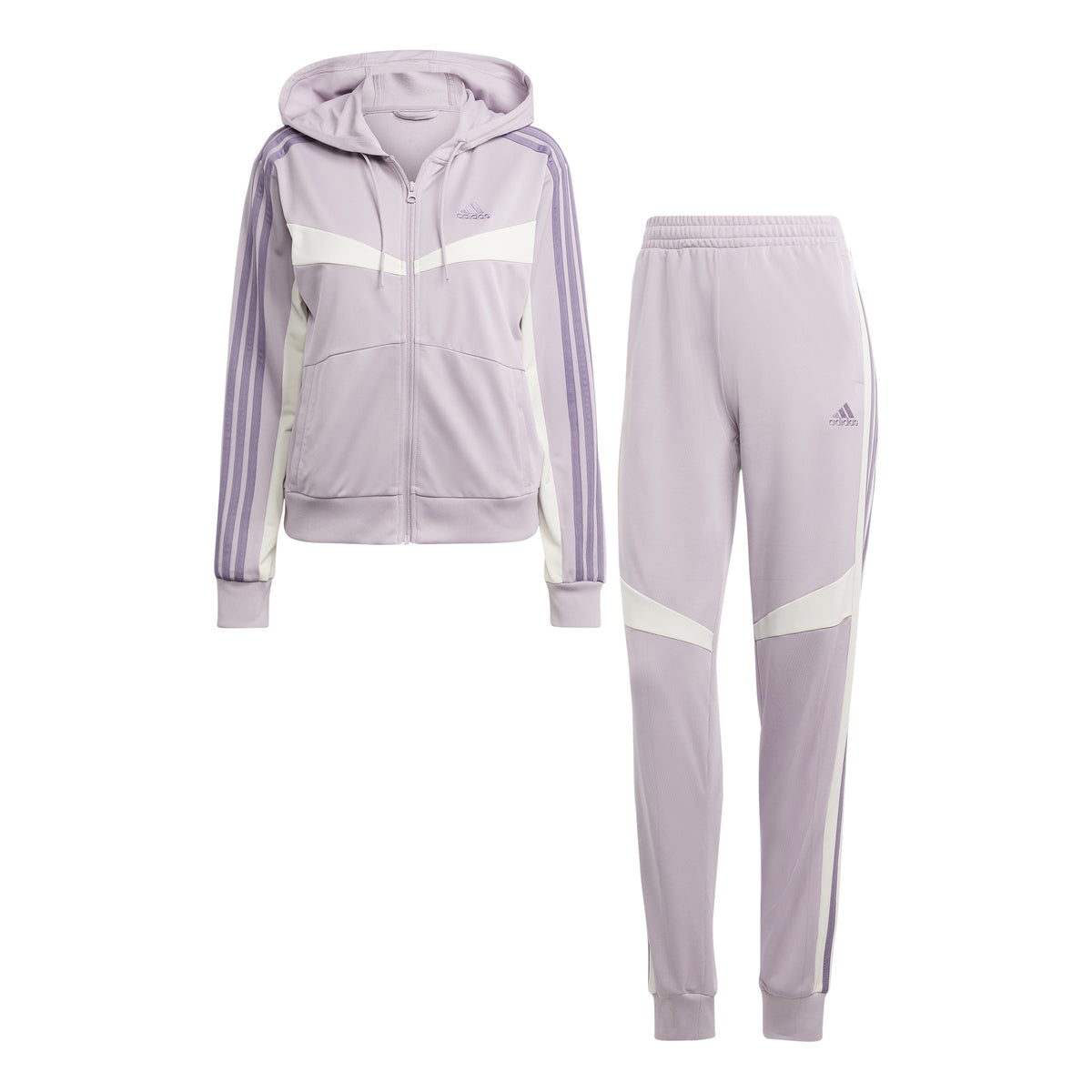 adidas Boldblock Trainingspak Dames - mauve, wit