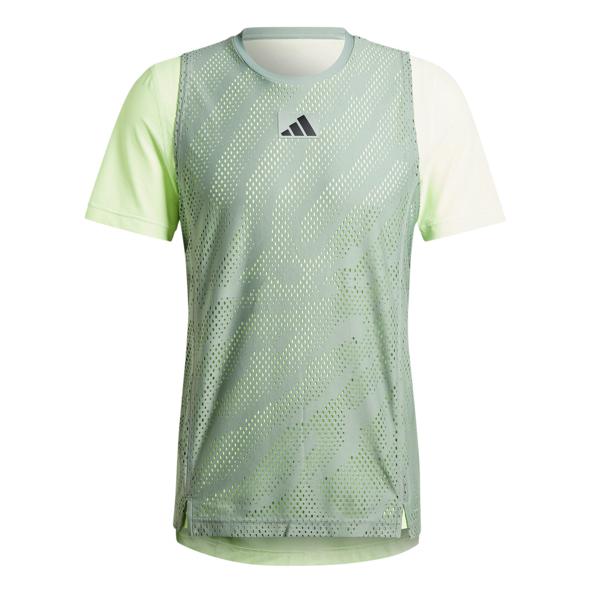 adidas Mesh Pro T-shirt Heren-Lichtgroen,Limoen