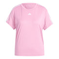 Essentials 3 Stripes T-shirt Dames - roze, wit