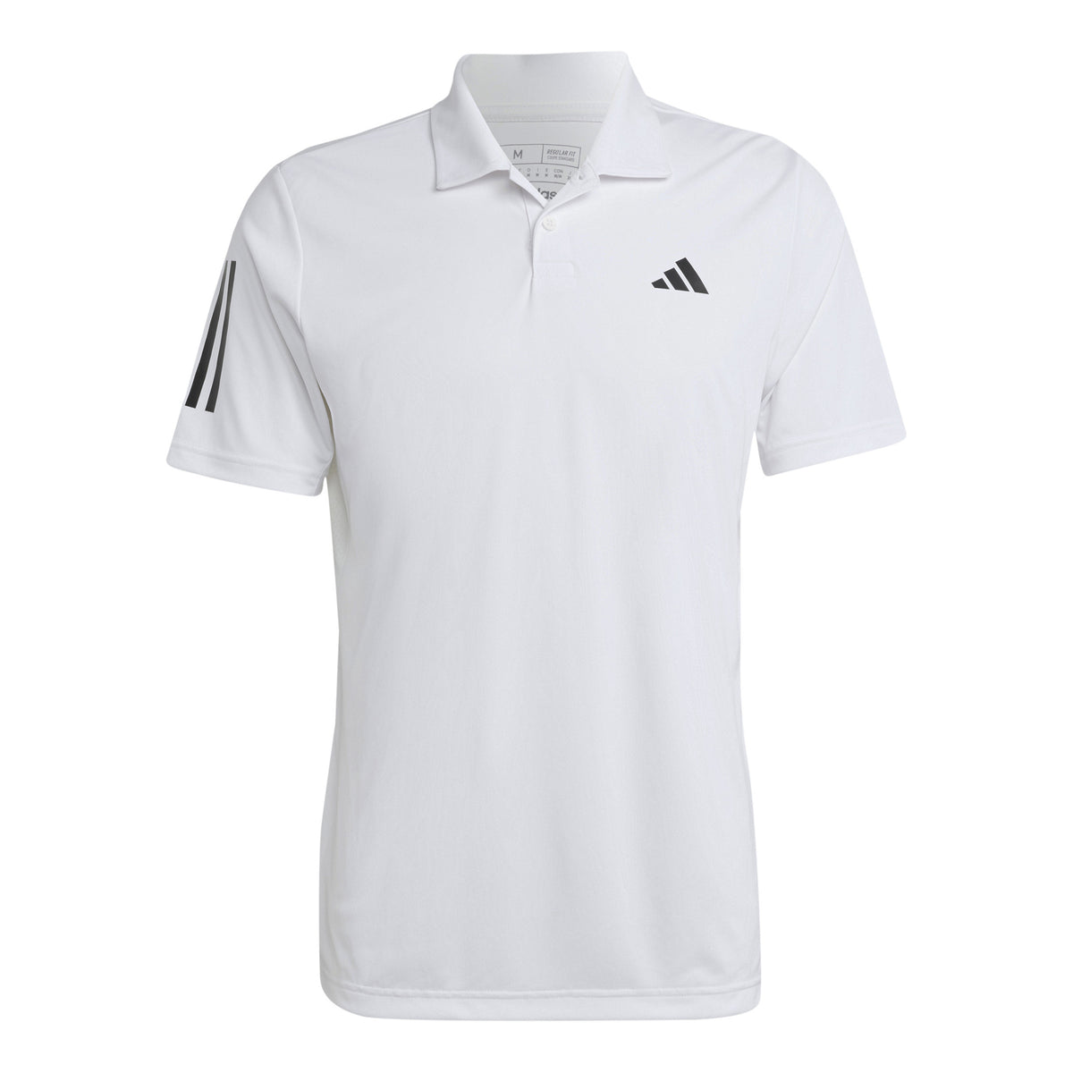 adidas Club 3-Stripes Polo Heren - wit, zwart