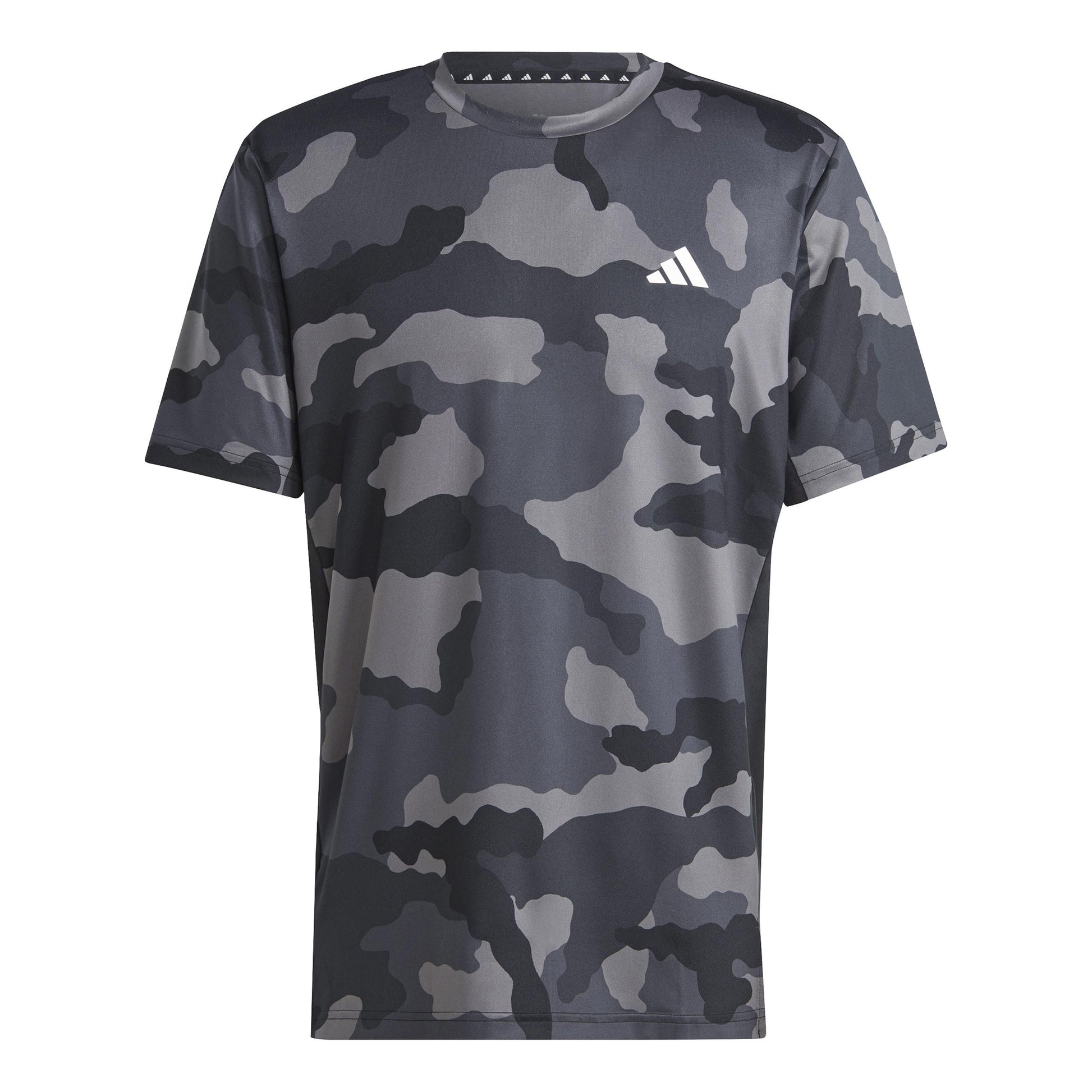 adidas Camo AOP T-shirt Heren - zwart, grijs