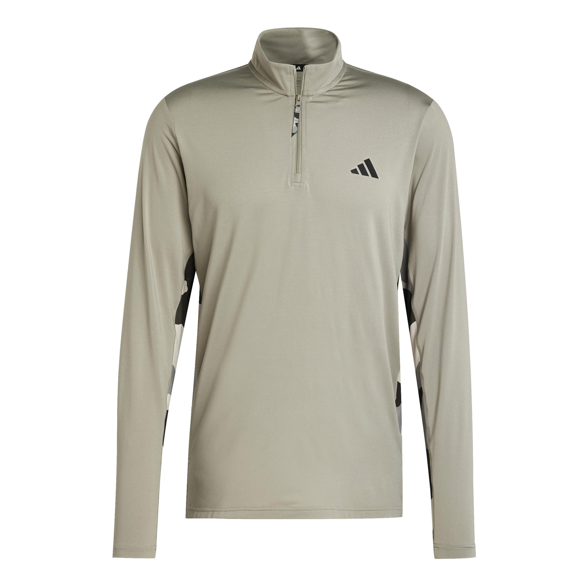adidas Camo 1/4 Zip Longsleeve Heren - olijf,