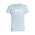 Linear T-shirt Meisjes - mint, wit