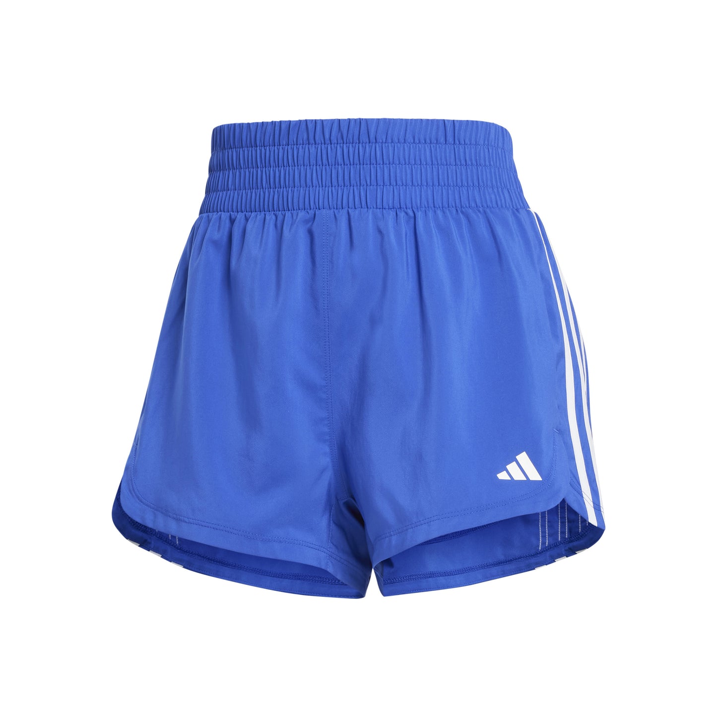 adidas Pacer Woven High 5in Shorts Dames - blauw, wit