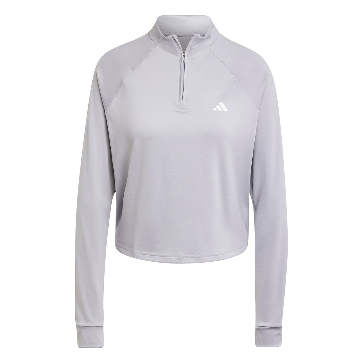 adidas Training Essential 1/4 Zip Longsleeve Longsleeve Dames - lichtgrijs,