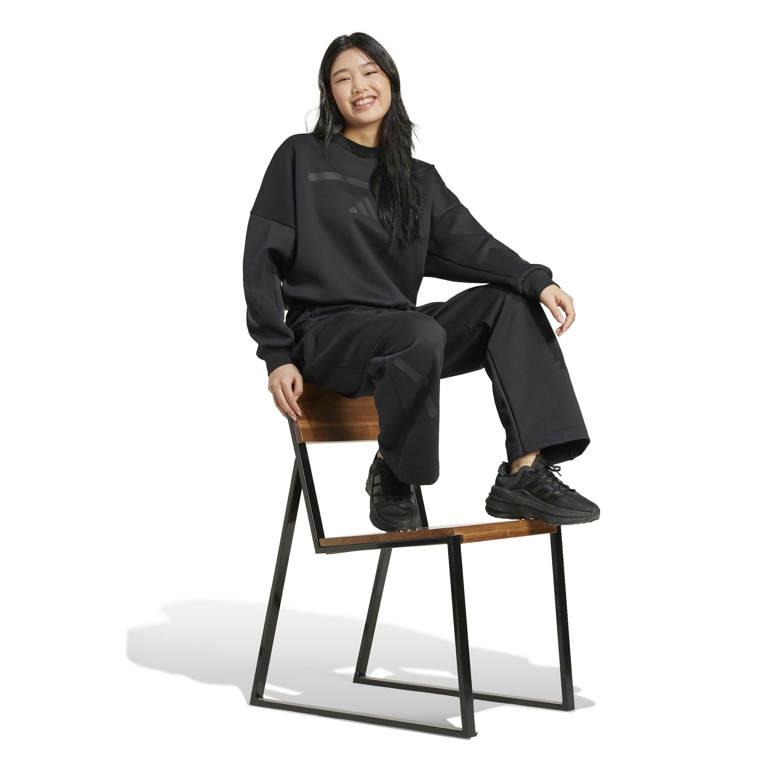 Z.N.E. Sweatshirt Dames-Zwart | Tennis-Point