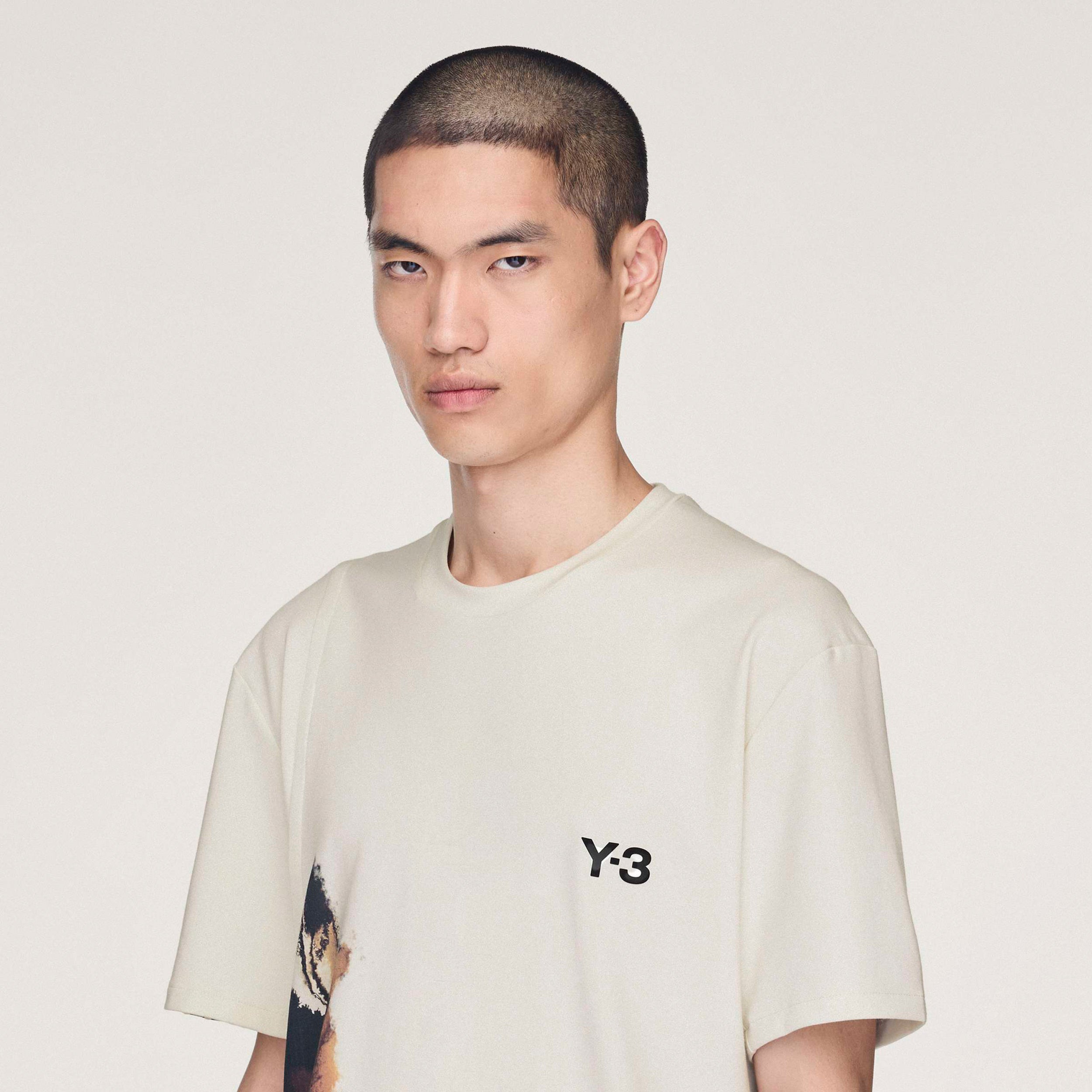 Y-3 T-shirt Heren-Crème,Veelkleurig | Tennis-Point