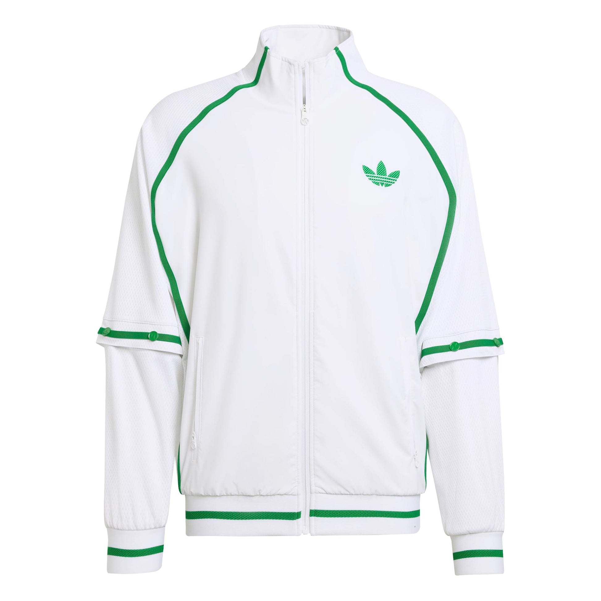 adidas Trainingsjack Heren-Wit,Groen