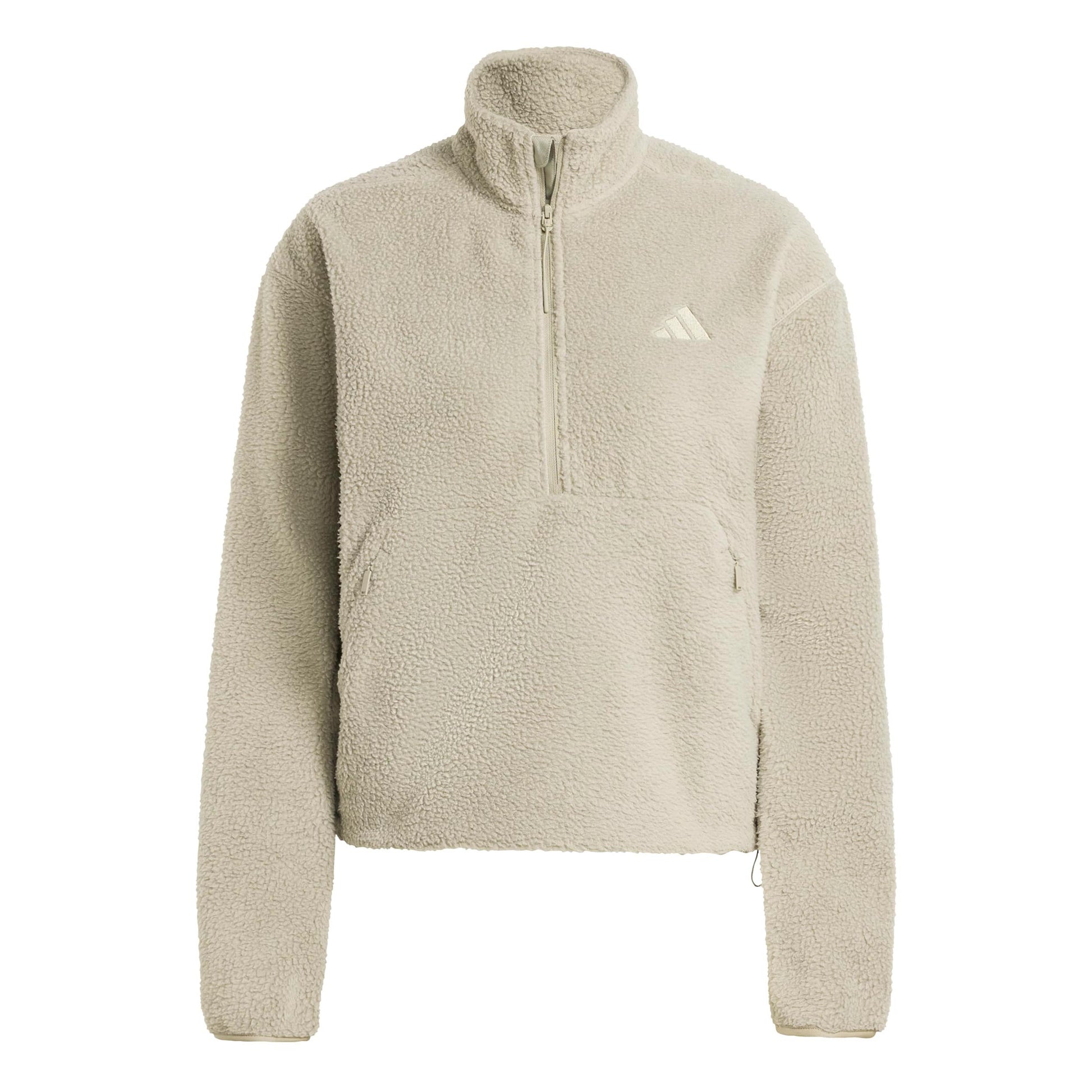 adidas Fleece Half-Zip Sweatshirt Dames-beige