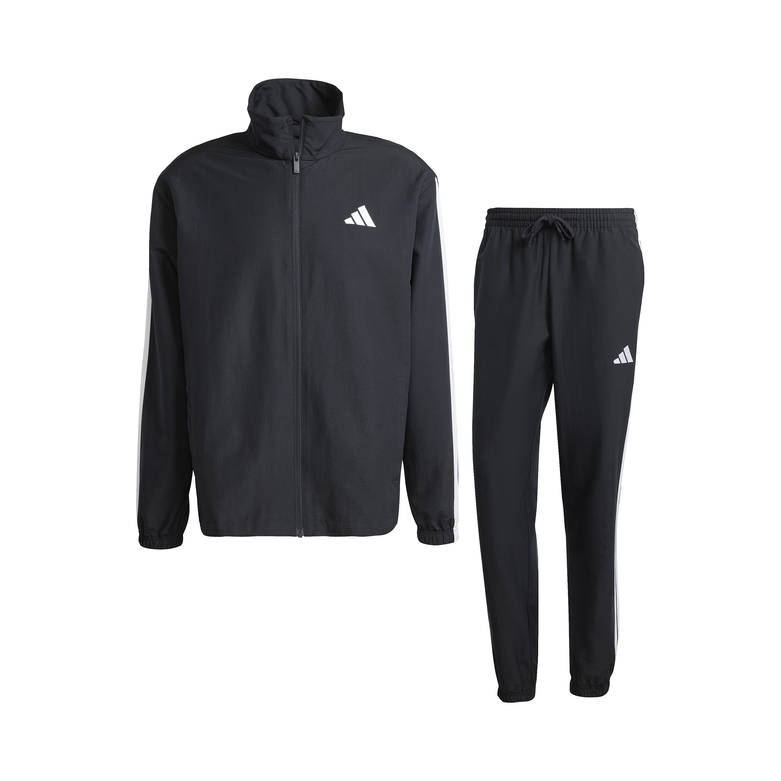3Stripes Woven Trainingspak Heren - zwart | Tennis-Point