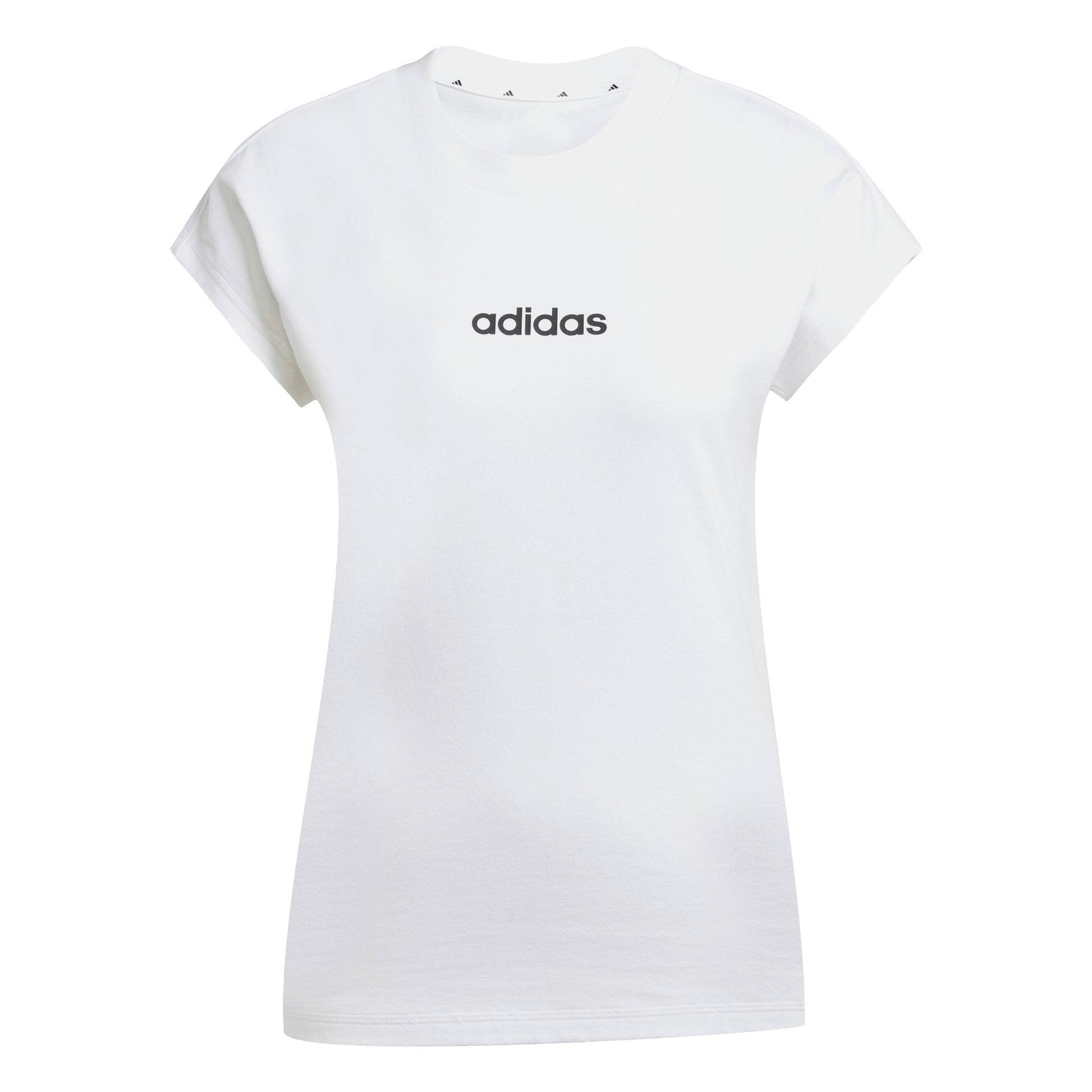 adidas Essentials Linear T-shirt Dames - wit,