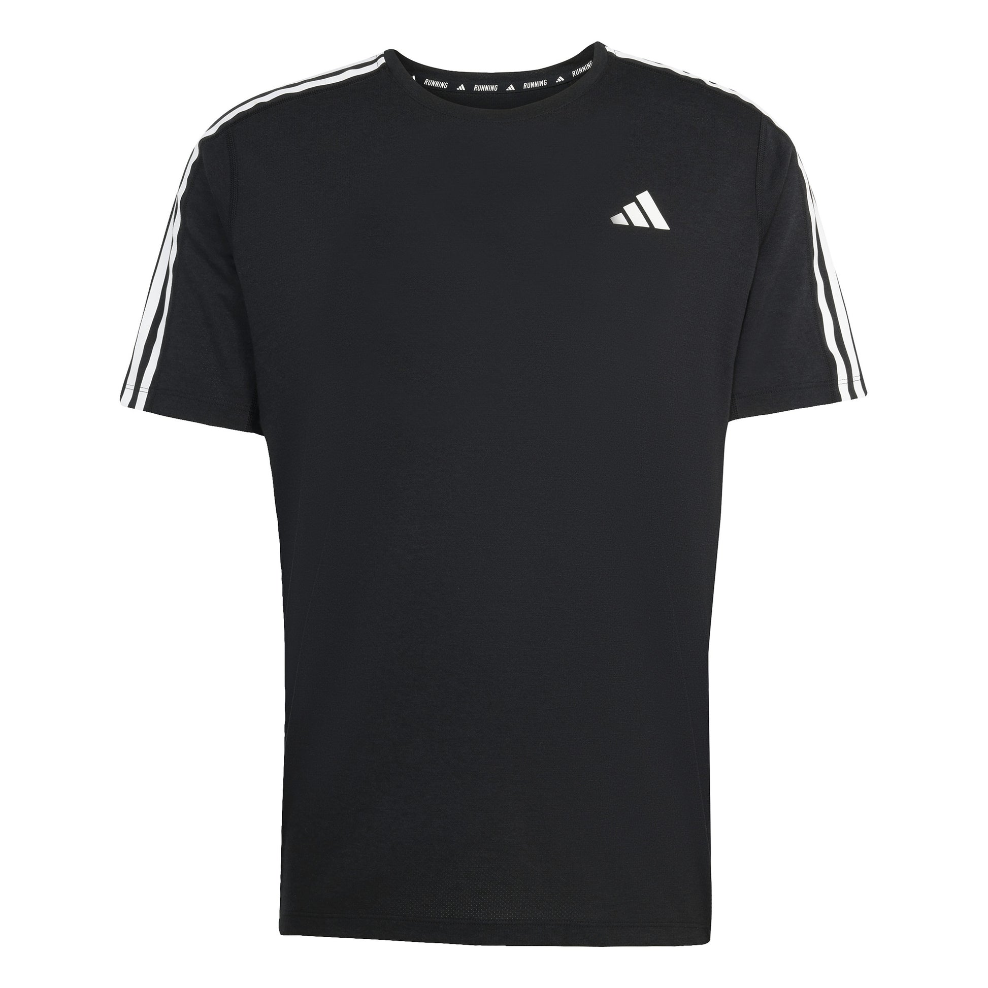 adidas Own The Run 3S Hardloopshirt Heren-Zwart,Wit