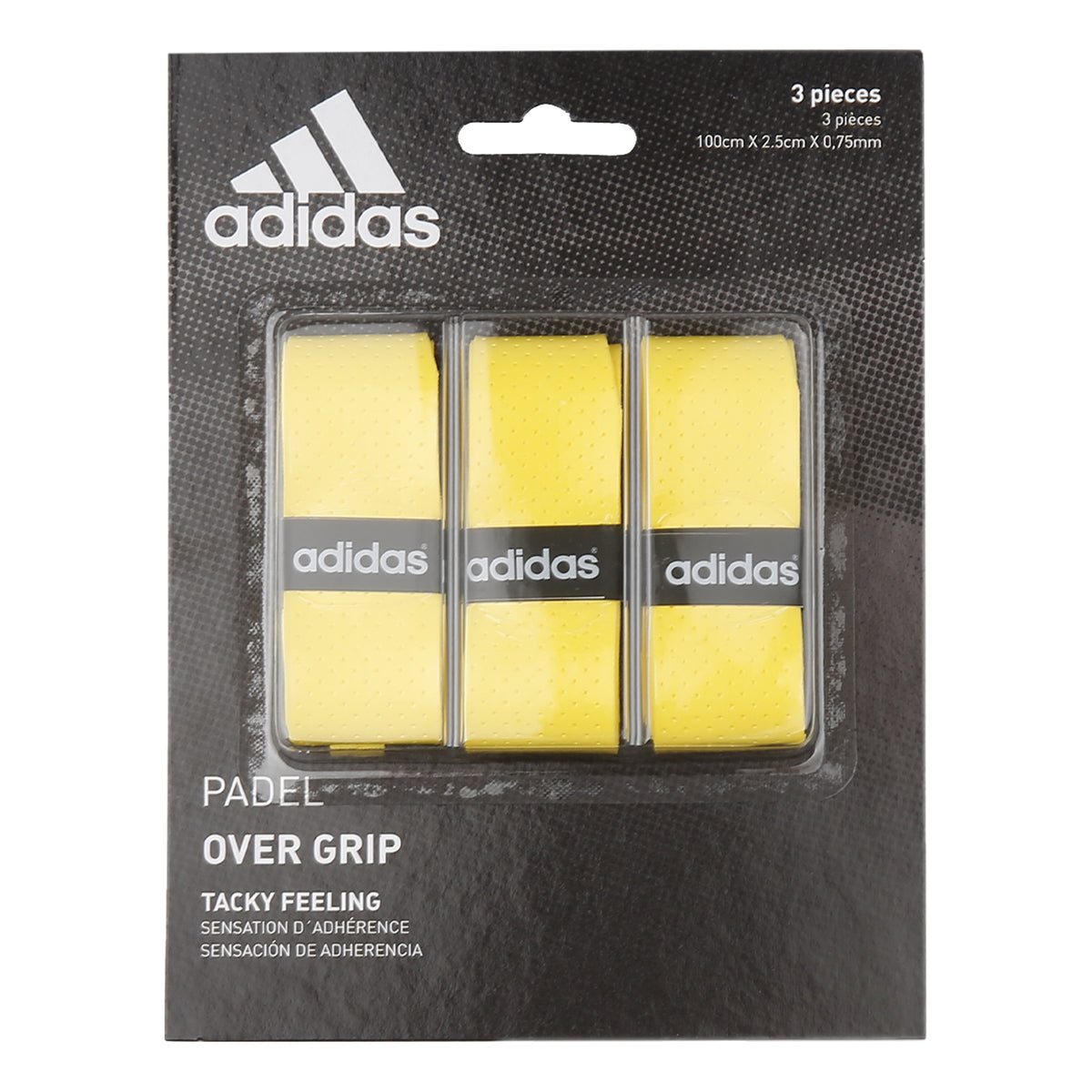 adidas Padel Overgrip Verpakking 3 stuks - geel