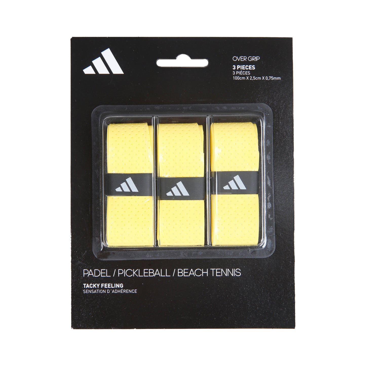 adidas Padel Overgrip Verpakking 3 Stuks-Geel