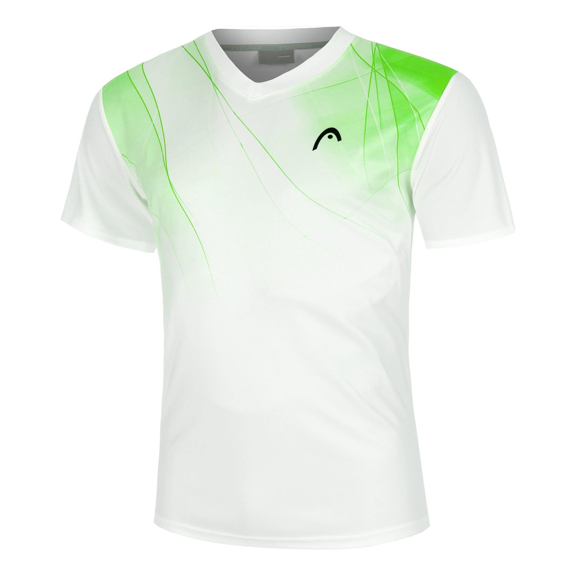 HEAD Topspin T-shirt Heren-Wit,Groen