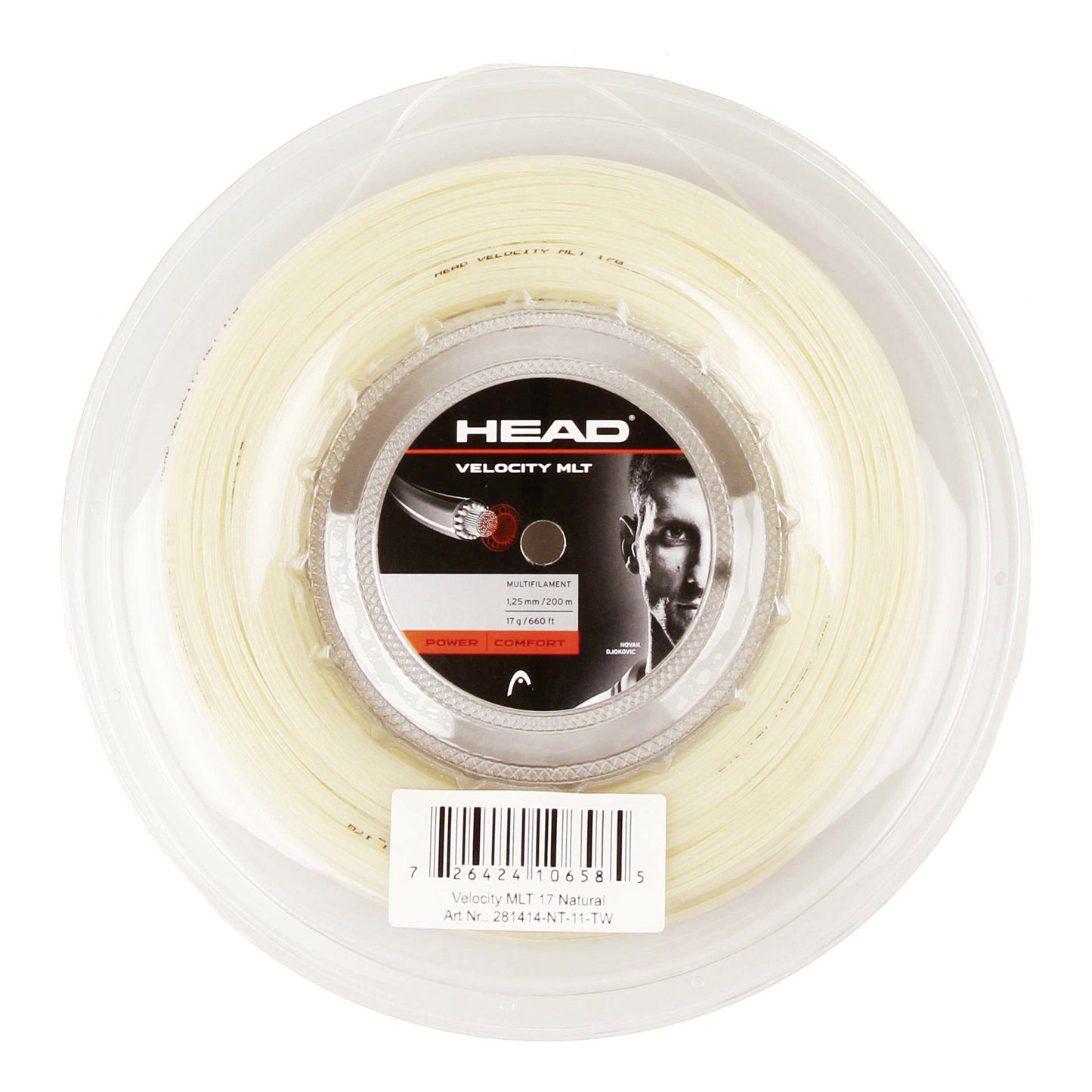 HEAD Velocity MLT Rol Snaren 200m-Natuurlijke Kleuren