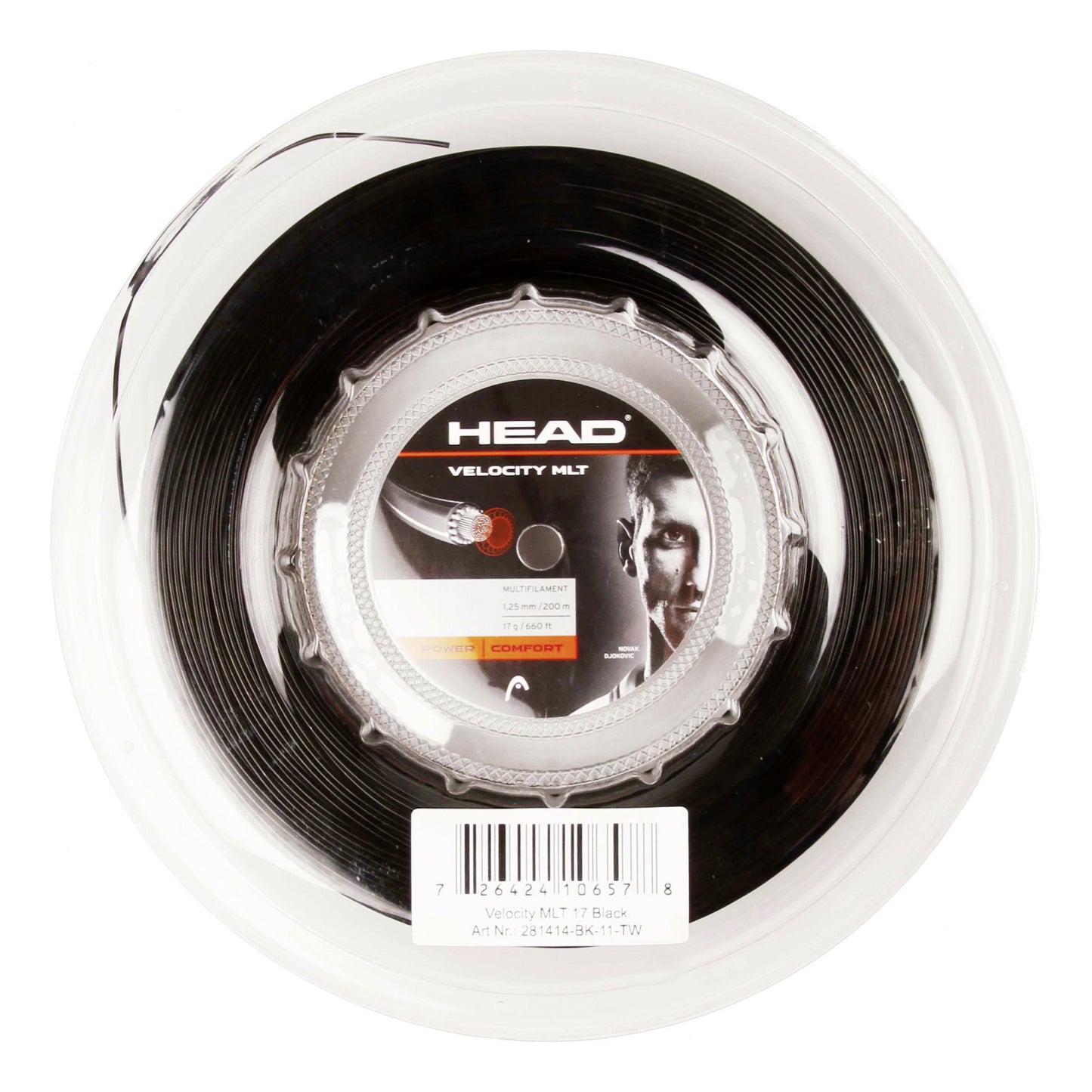 HEAD Velocity MLT Rol Snaren 200m-Zwart