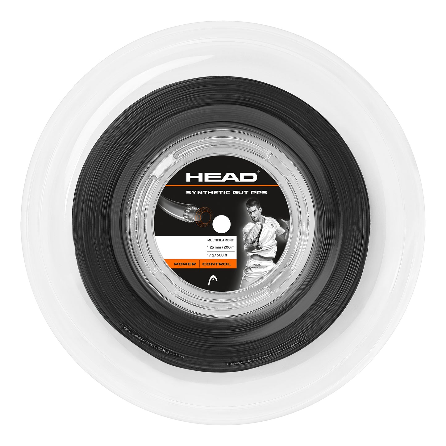 HEAD Synthetic Gut PPS Rol snaren 200m - zwart