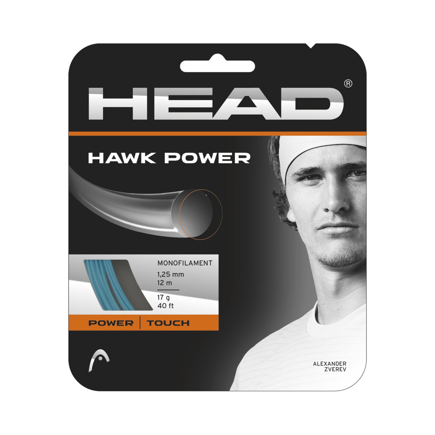 HEAD Hawk Power Set snaren 12m - petrolblauw