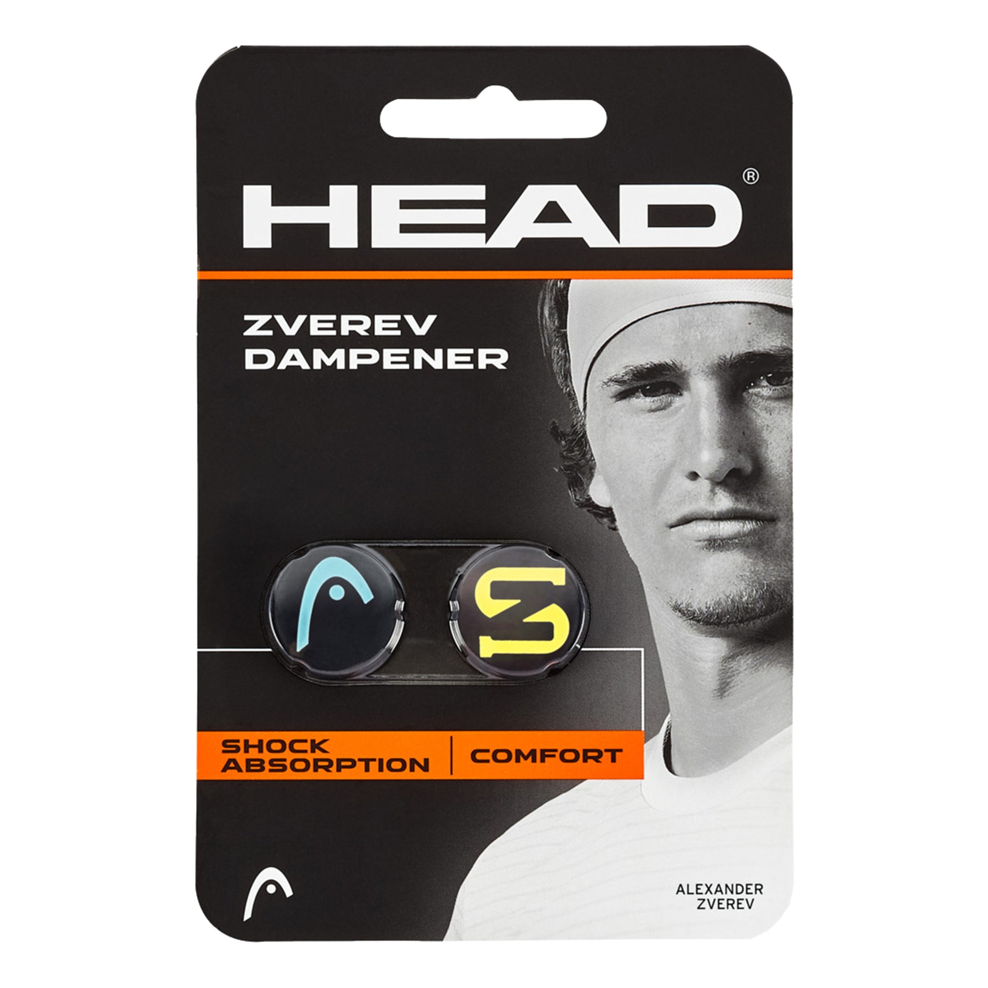 HEAD Zverev Demper Verpakking 2 Stuks-Blauw,Geel