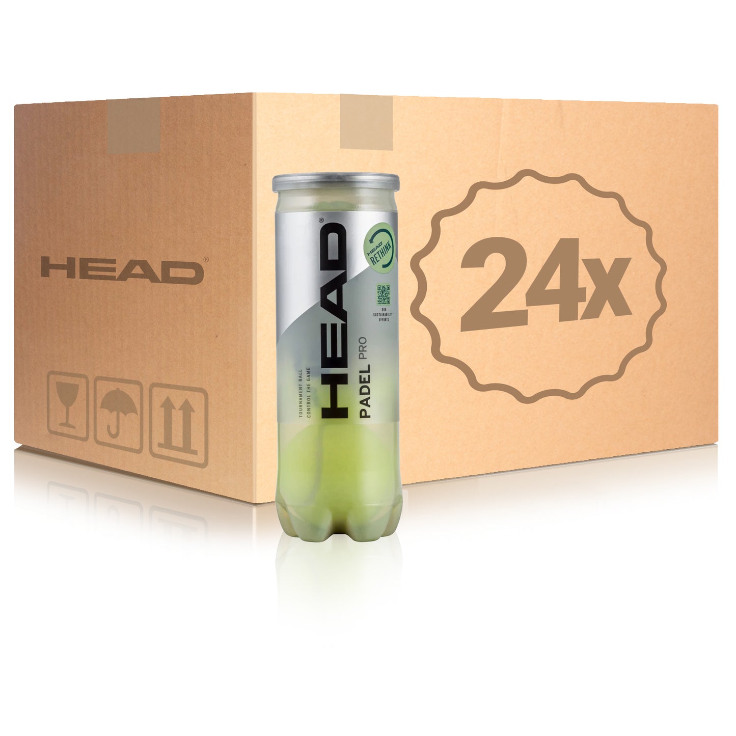 HEAD 24x verpakking  3 stuks Padel Pro In een doos