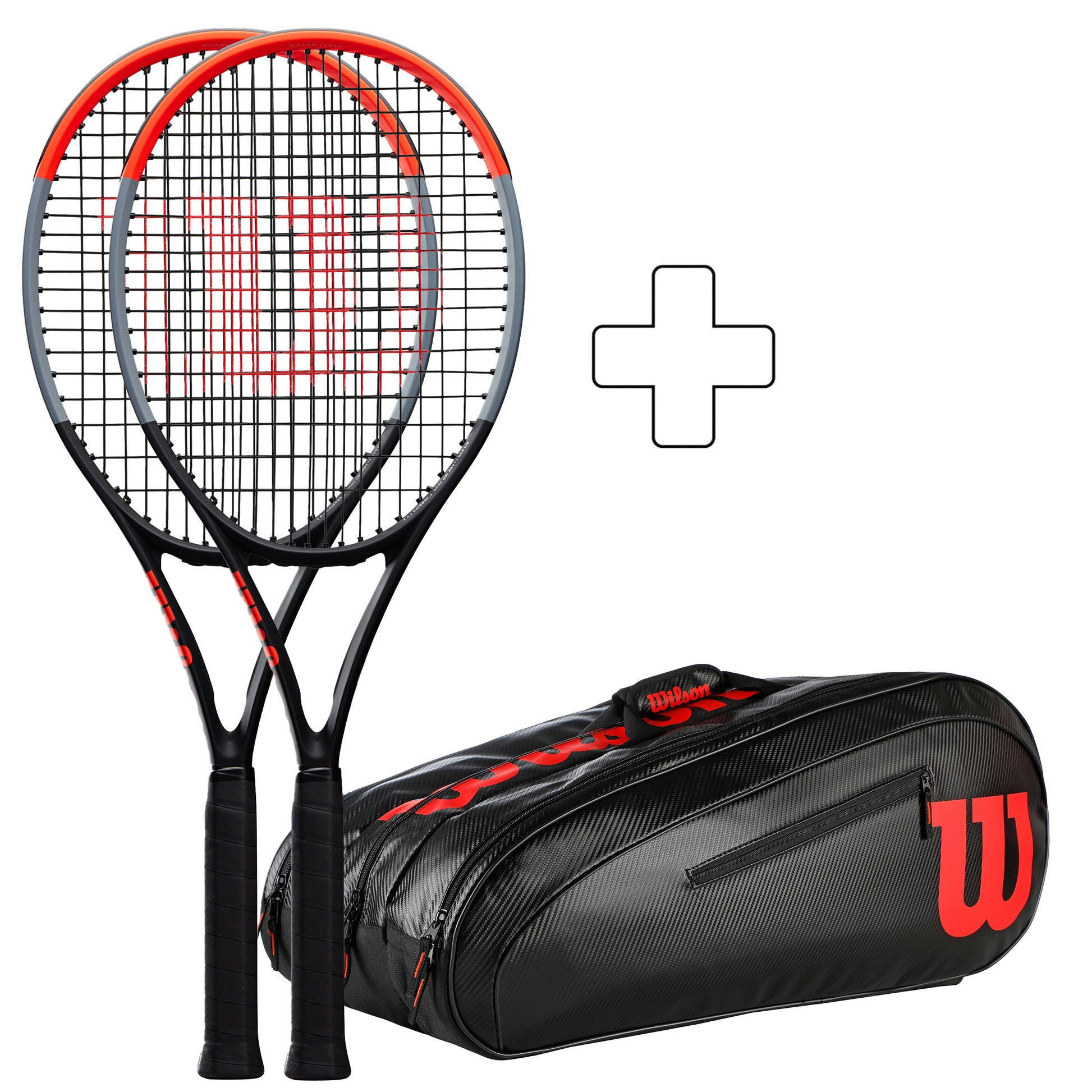 Wilson 2x Clash 100 Pro (Tour) Plus rackettas