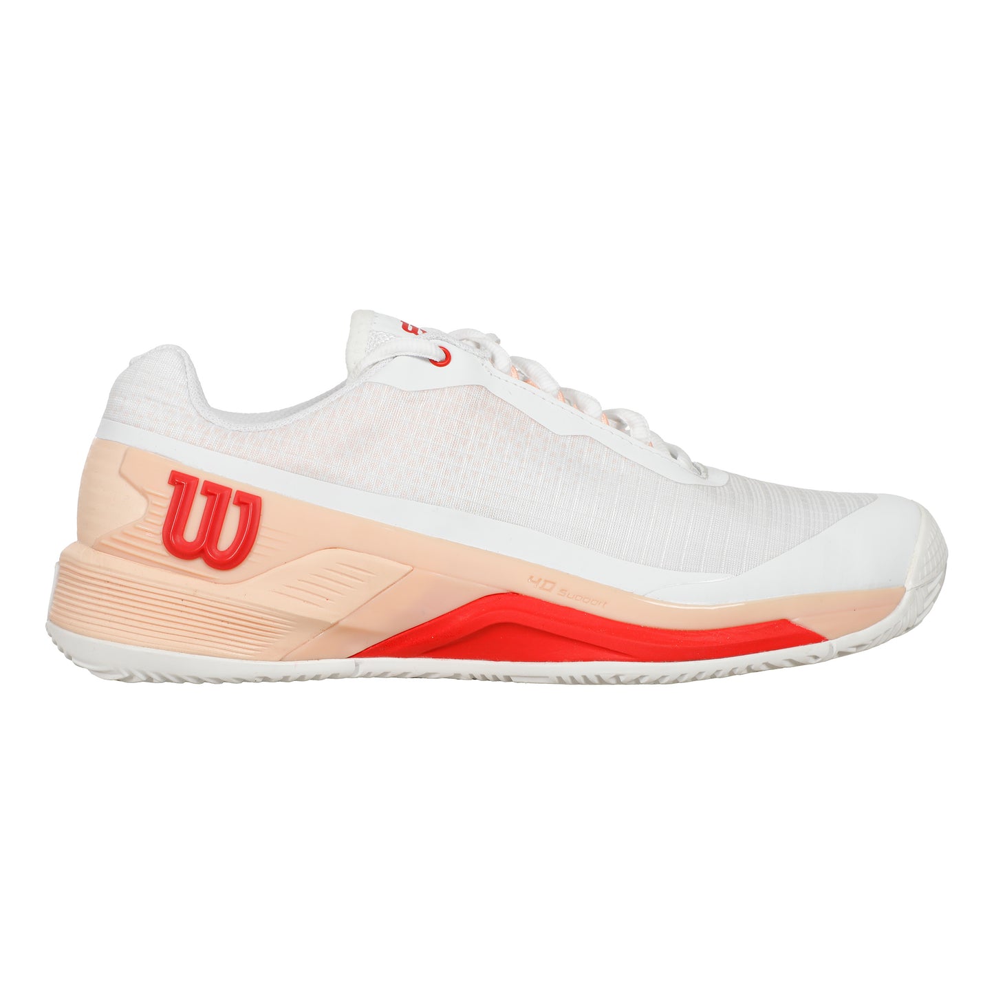 Wilson Rush Pro 4.0 Gravelschoen Dames - wit, abrikoos